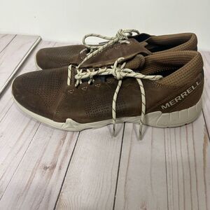 Merrell Brown Leather Sneakers Casual Men’s